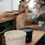 Silvia K in her workshop 2016